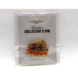 Skagway Alaska Steam Locomotive Train Lapel Pin NEW Souvenir Butterfly Closure